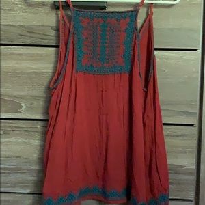 Embroidered tank top